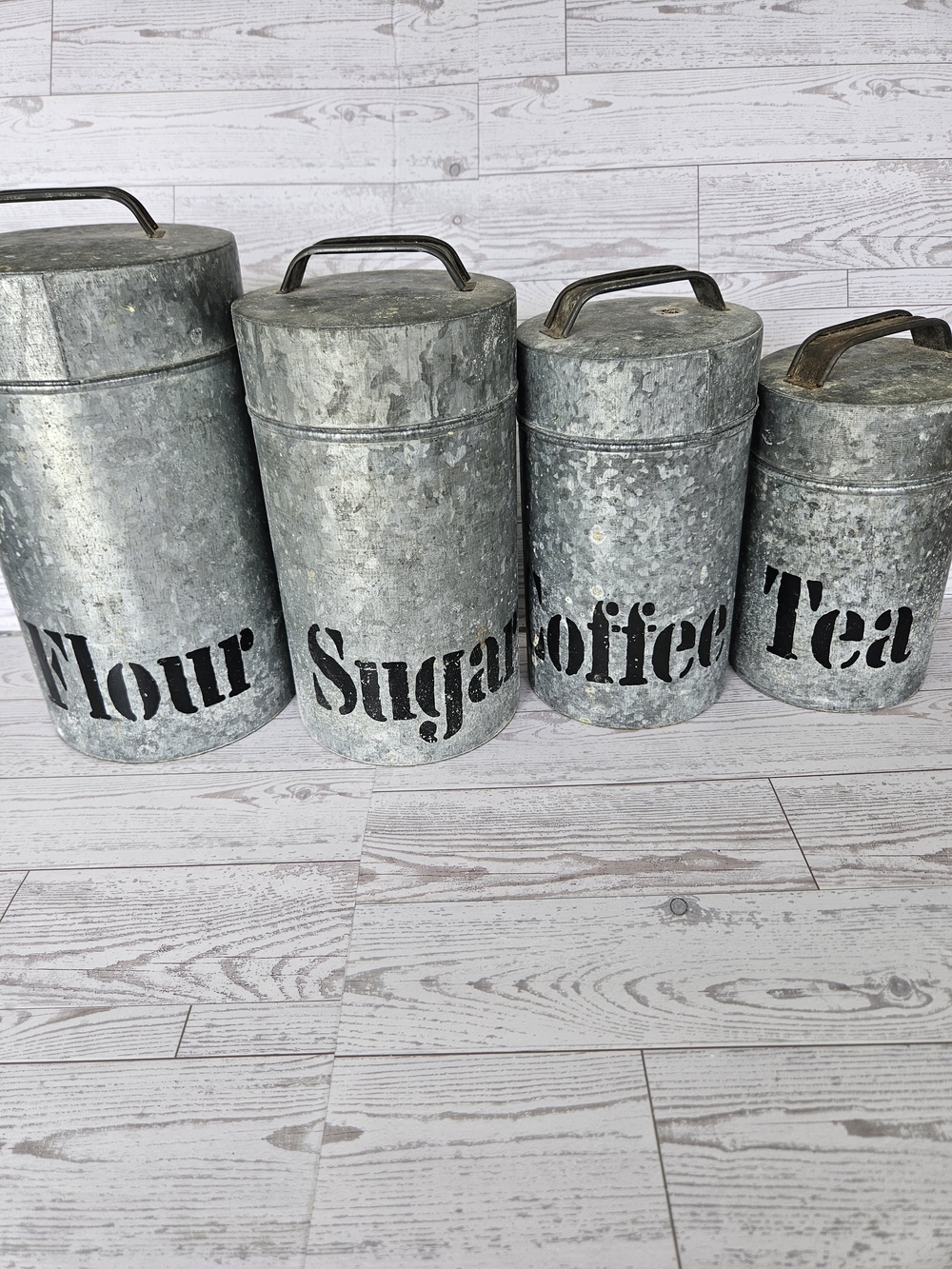 Kitchen Canister Set - Flour, Sugar, Coffee, Tea - VINTAGE VANDOR IMPORTS
